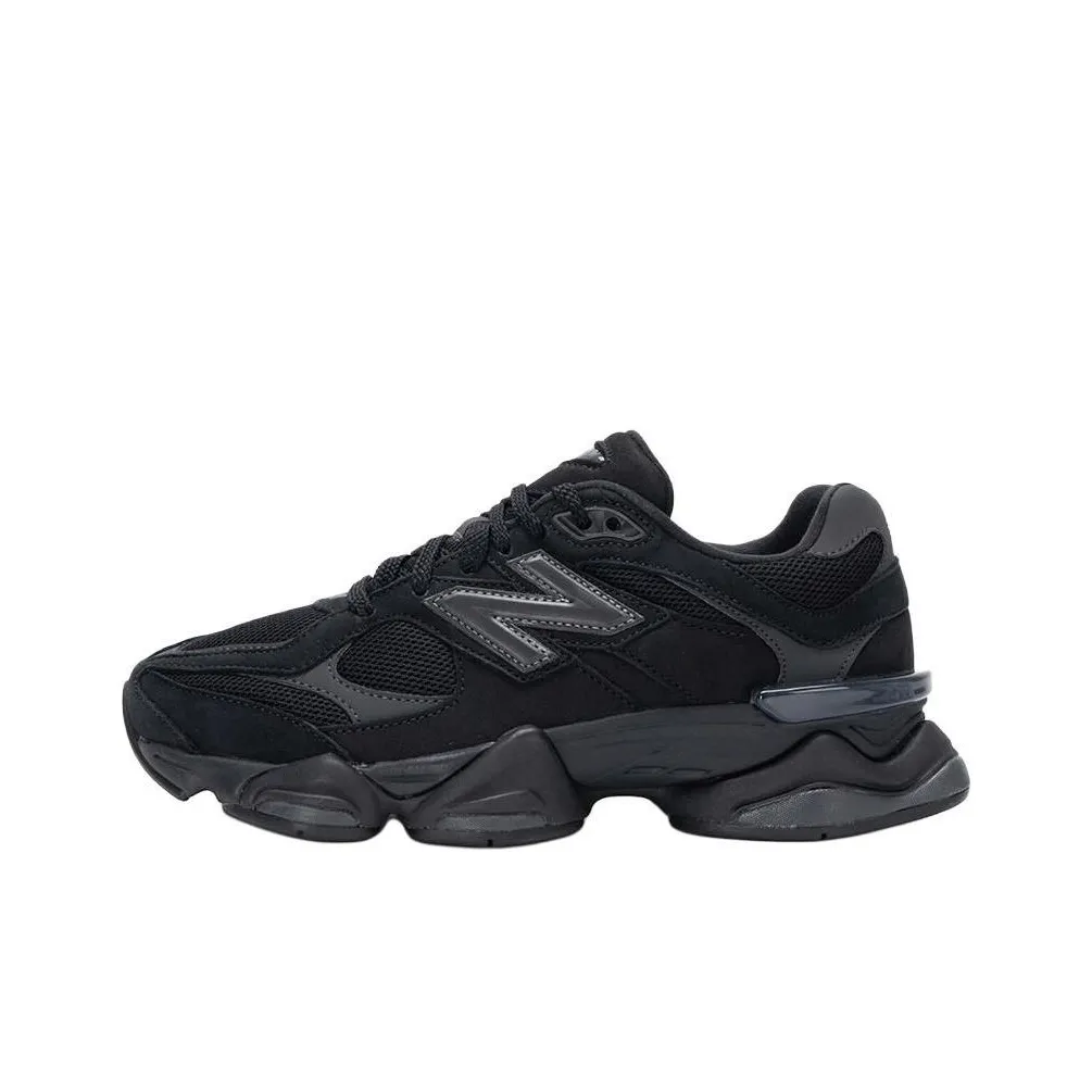 New Balance 9060 Unisex Sneakers – Black – Wide Fit – Low-Top Urban Running & Casual Commuter Shoes