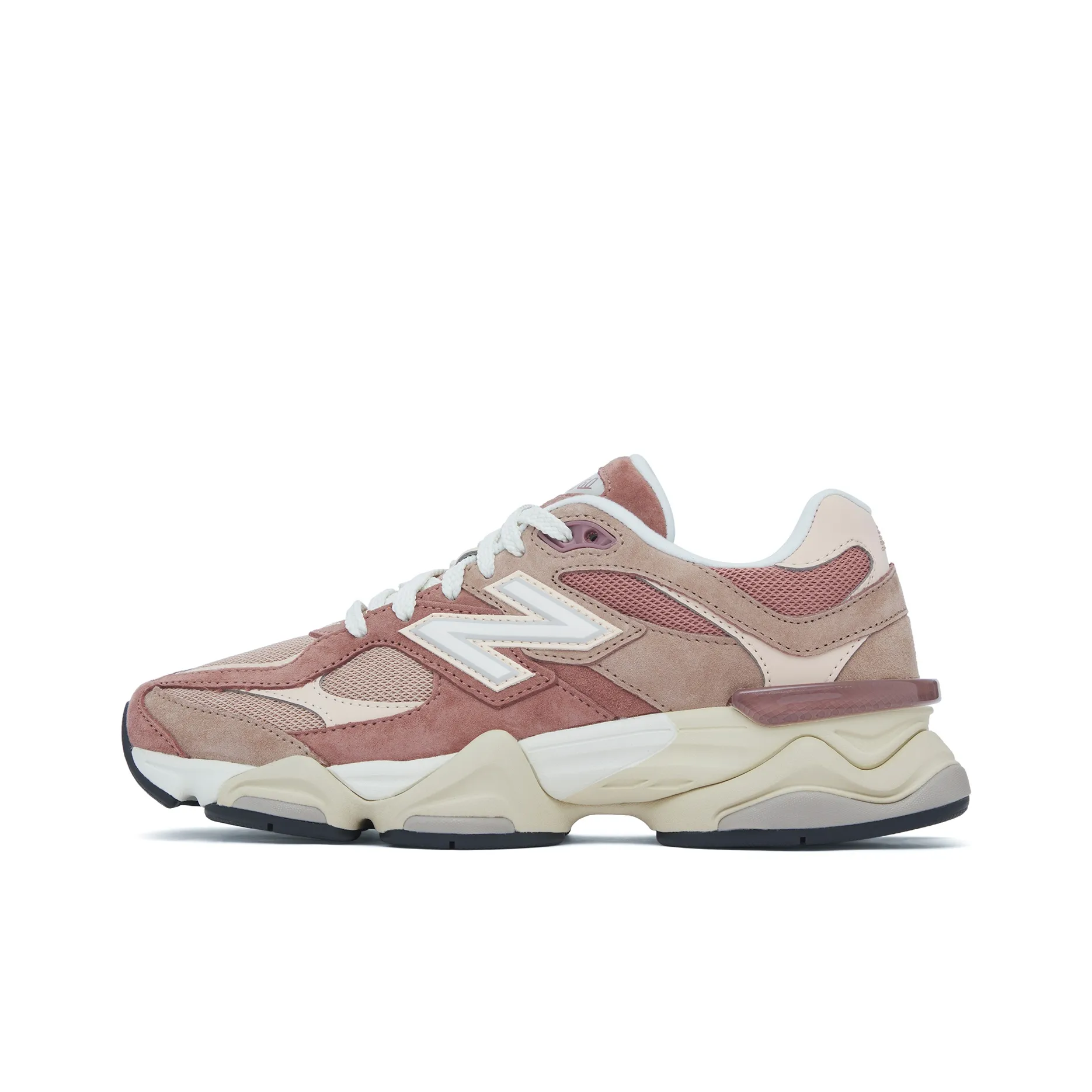 New Balance 9060 Wide Fit Sneakers – Men's & Women's Lifestyle Shoes – Dusty Pink & Brown