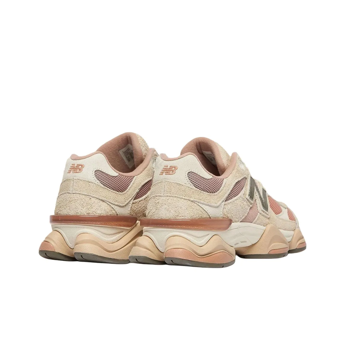 New Balance 9060 Wide Fit Sneakers – Men's & Women's Lifestyle Running Shoes – Brown and Soft Pink