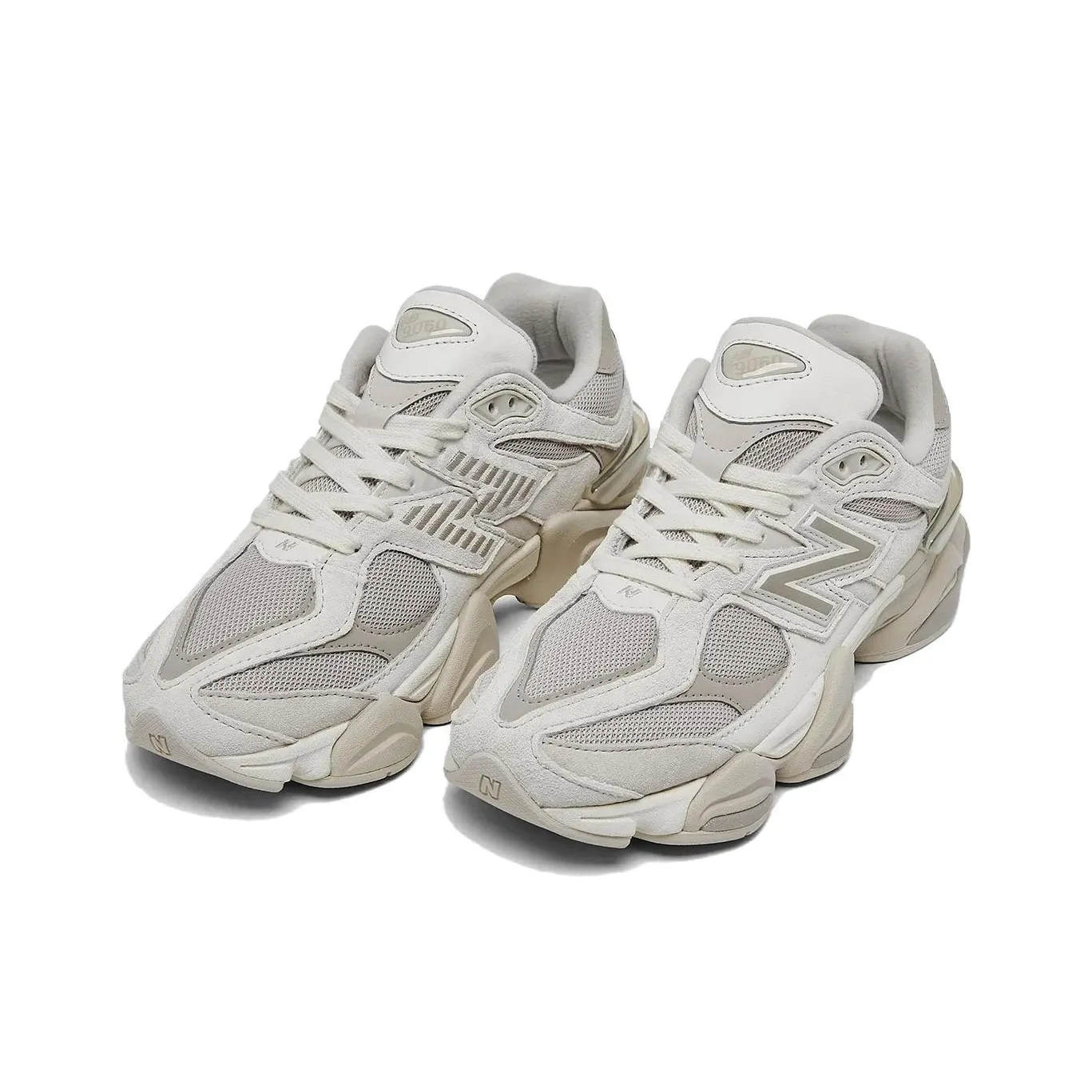 New Balance 9060 Unisex Sneakers – Gray/White/Brown – Wide Fit – Low-Top Urban Running & Casual Commuter Shoes