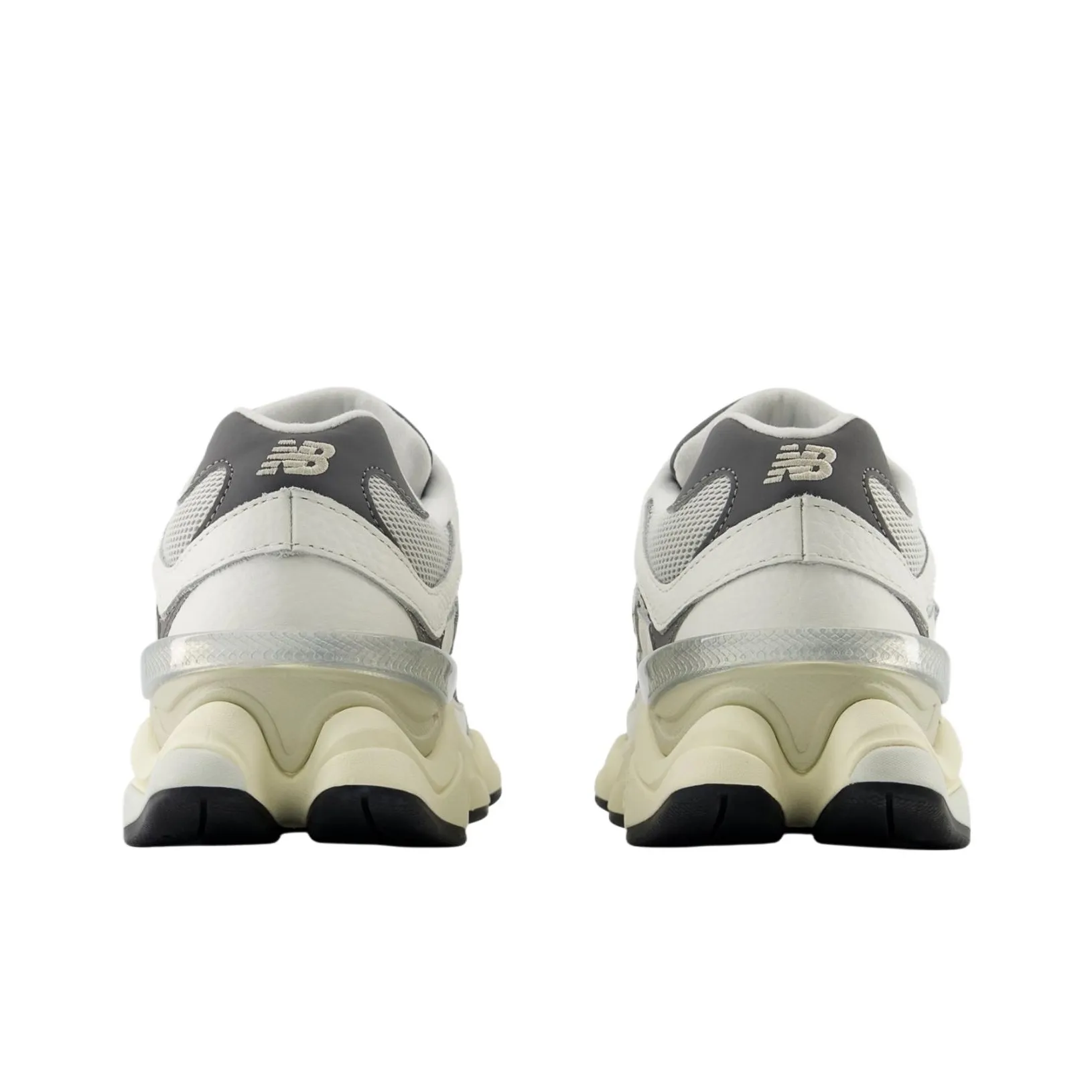 New Balance 9060 Wide Fit Sneakers – Men's & Women's Low-Top Urban Running Shoes – Cream/White/Silver