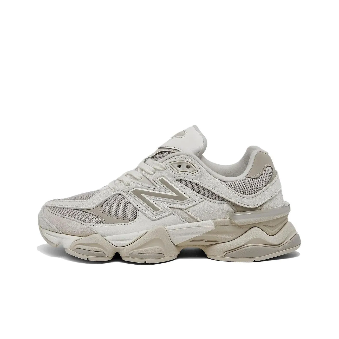 New Balance 9060 Unisex Sneakers – Gray/White/Brown – Wide Fit – Low-Top Urban Running & Casual Commuter Shoes