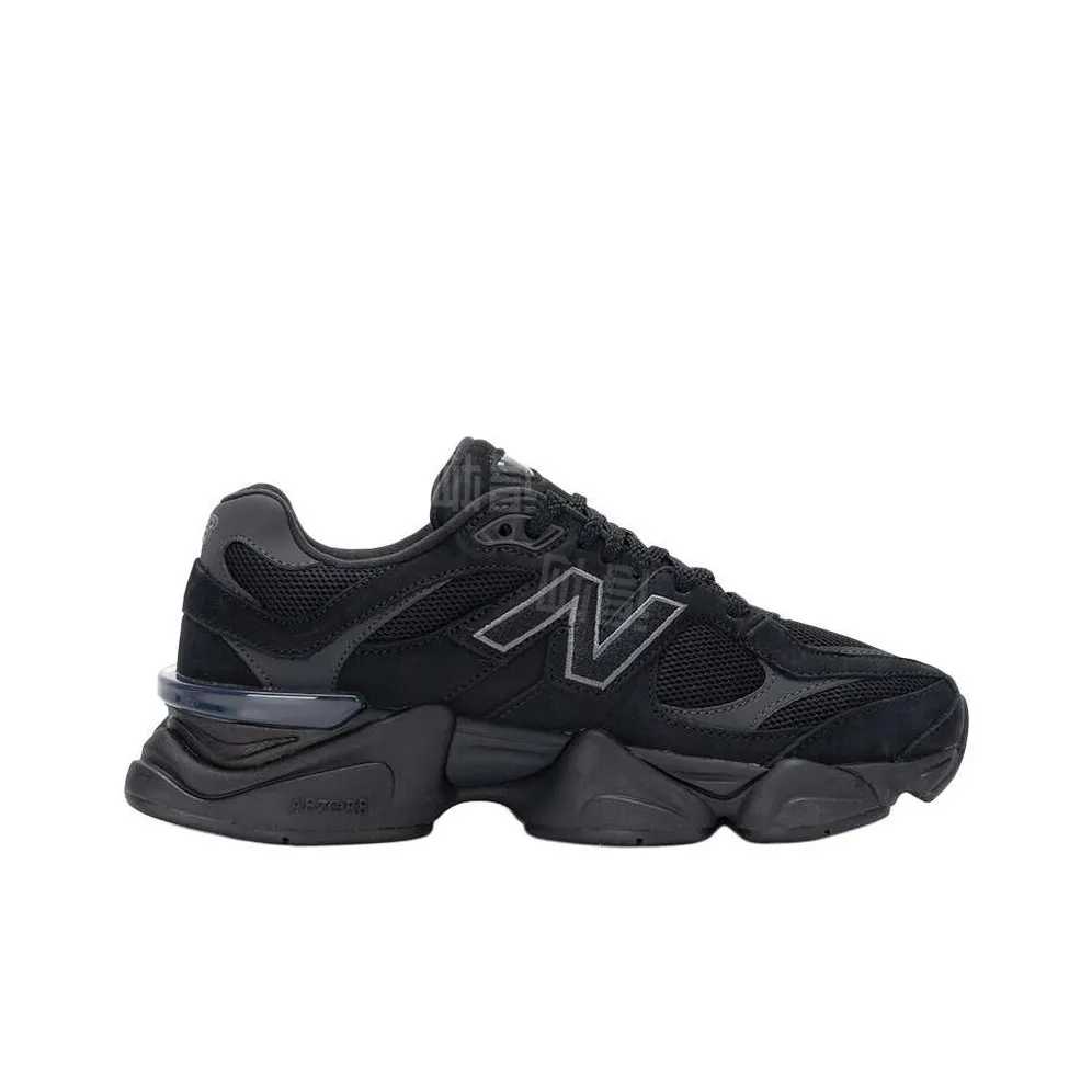 New Balance 9060 Unisex Sneakers – Black – Wide Fit – Low-Top Urban Running & Casual Commuter Shoes
