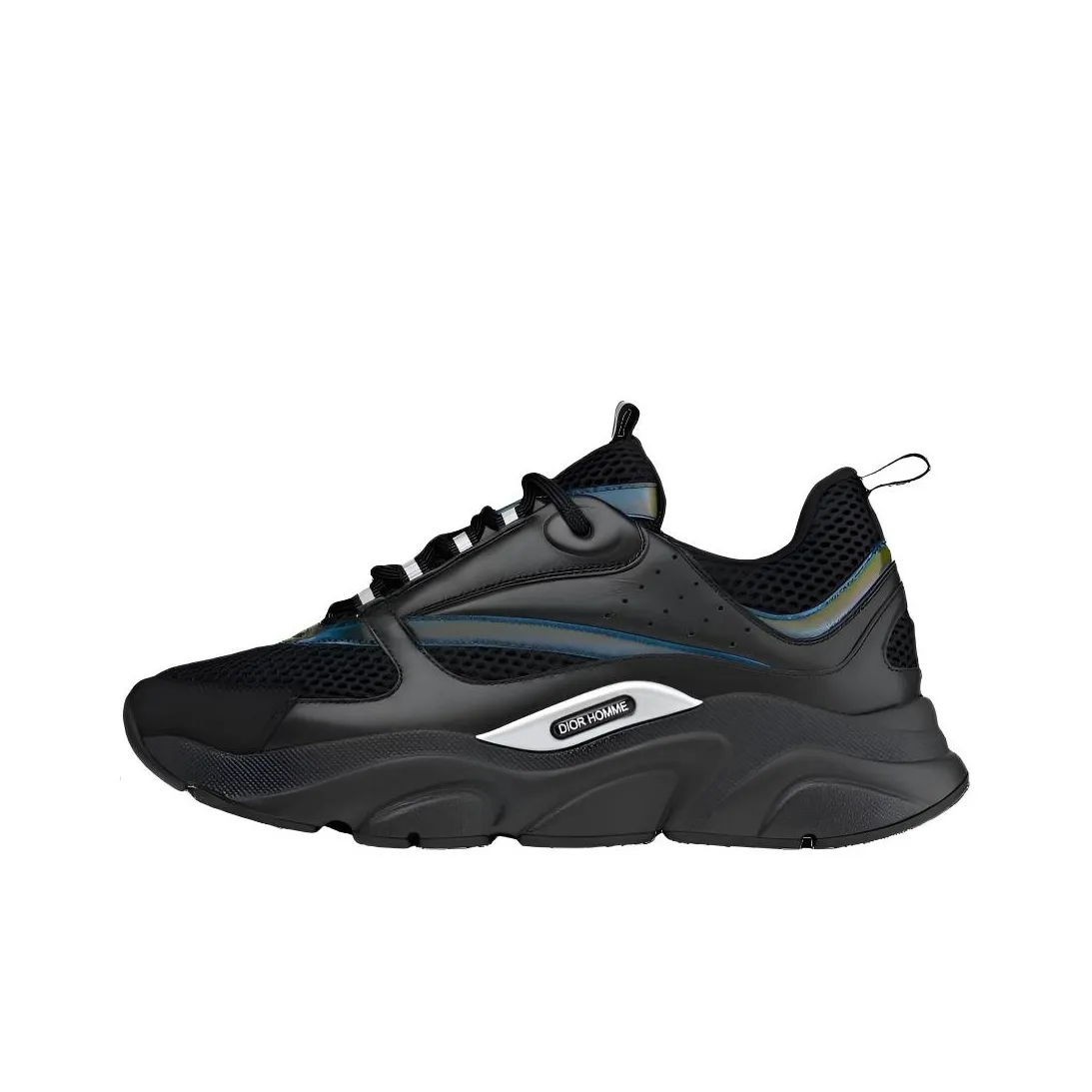 DIOR B22 Leather & Textile Shock-Absorbing Non-Slip Wear-Resistant Casual Sneakers for Men – Black