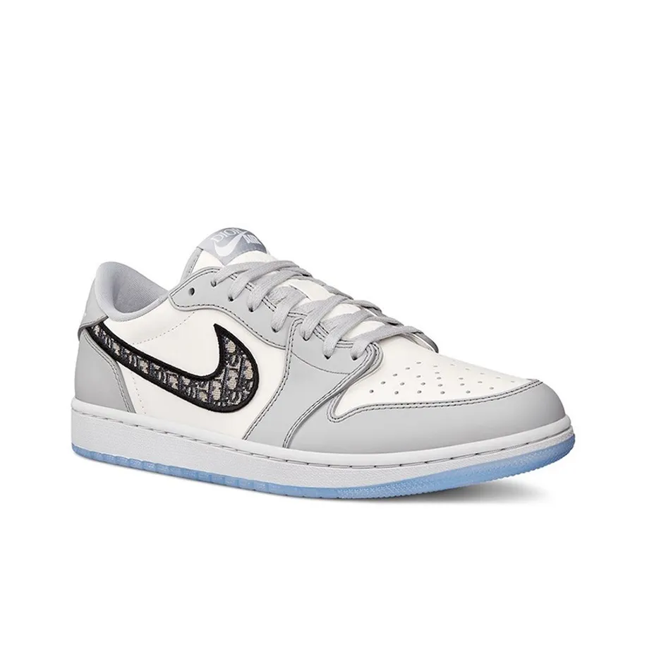 DIOR x Air Jordan 1 Low OG – White & Gray | Unisex Retro Basketball Sneakers | Luxurious, Comfortable & Iconic Style