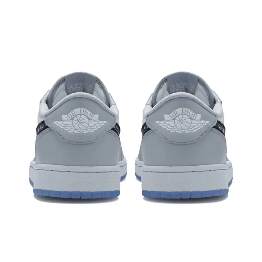 DIOR x Air Jordan 1 Low OG – White & Gray | Unisex Retro Basketball Sneakers | Luxurious, Comfortable & Iconic Style