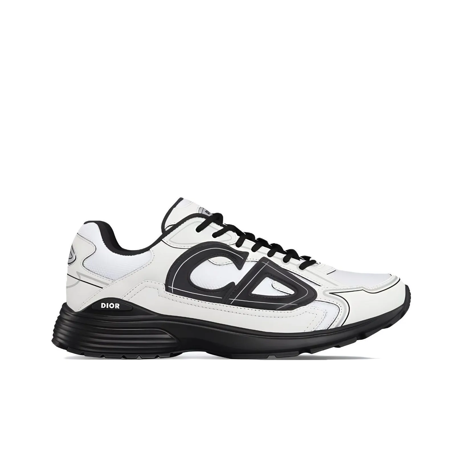DIOR B30 Men's Low-Top Lifestyle Sneakers – White | Sleek Graphic Design, Premium Comfort & Modern Elegance