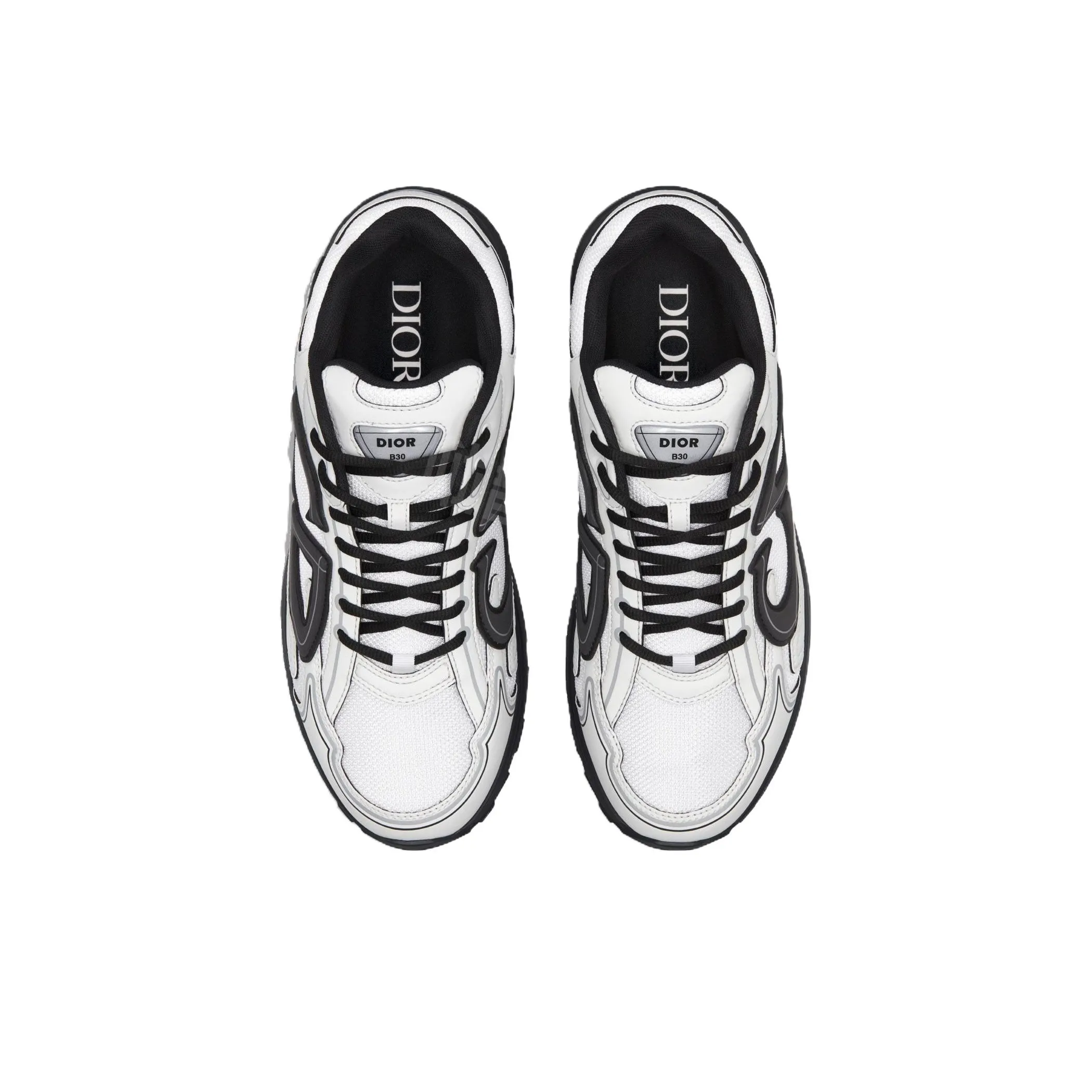 DIOR B30 Men's Low-Top Lifestyle Sneakers – White | Sleek Graphic Design, Premium Comfort & Modern Elegance