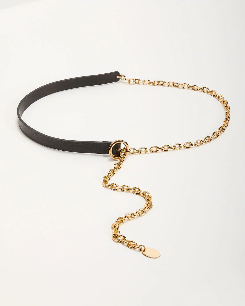 Fergie Half Chain Faux Leather Belt