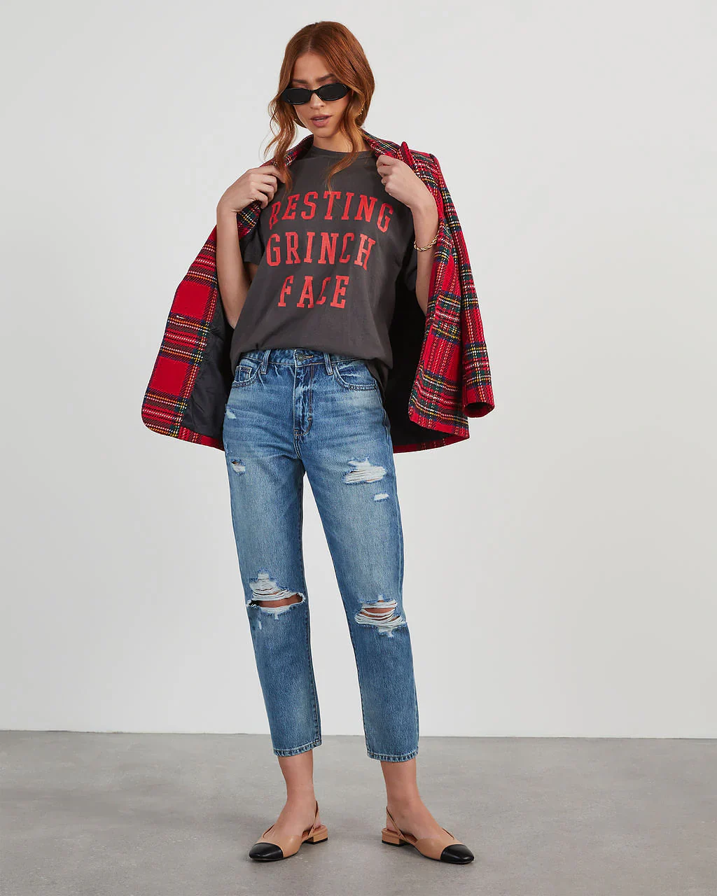 Resting Grinch Face Cotton Tee