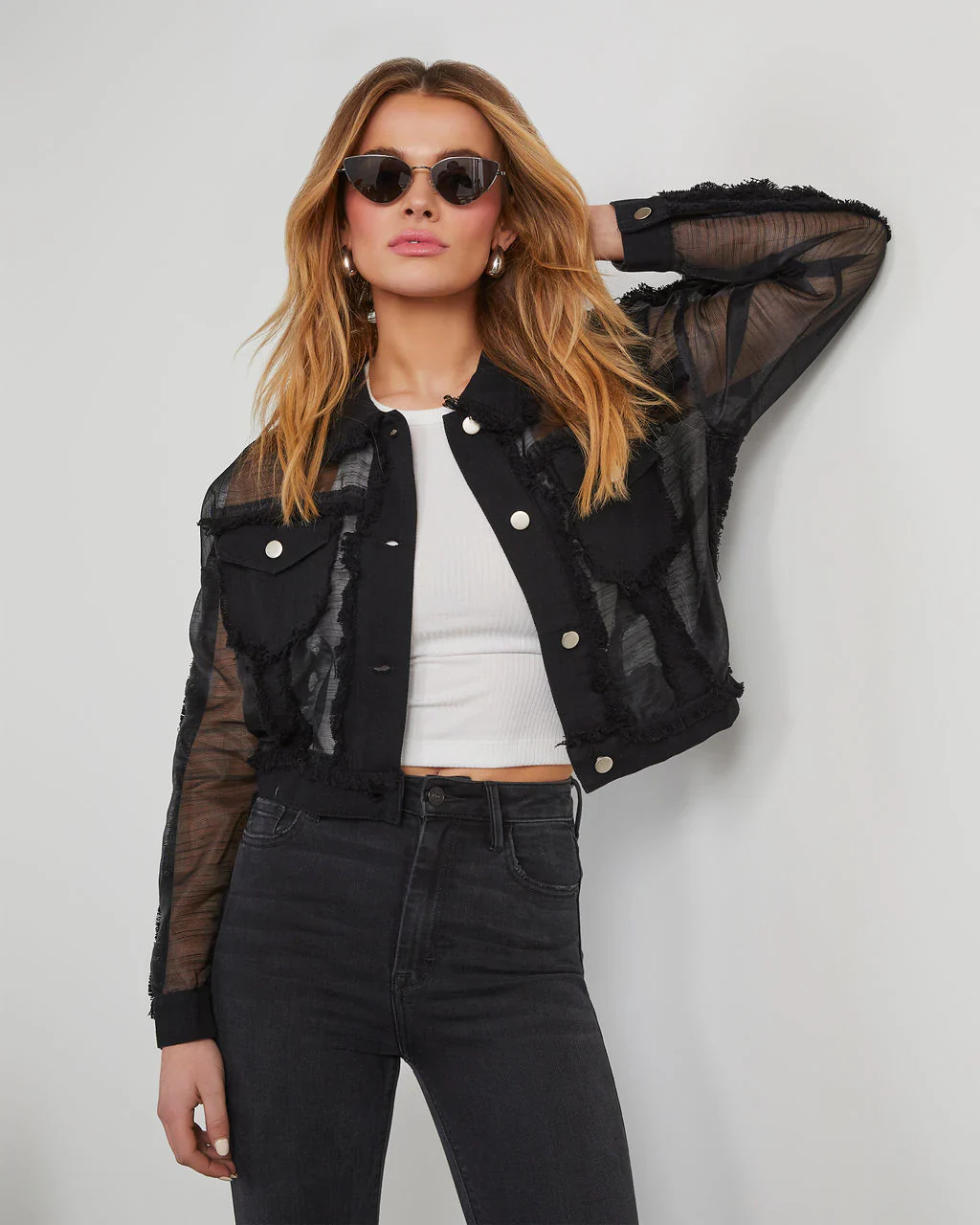 Beaufort Mesh Denim Panel Jacket