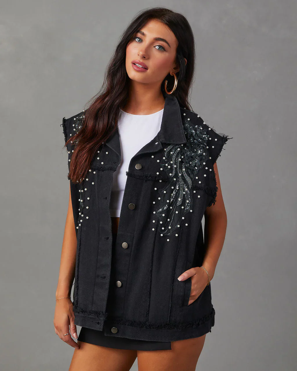 Kearney Oversized Statement Denim Vest