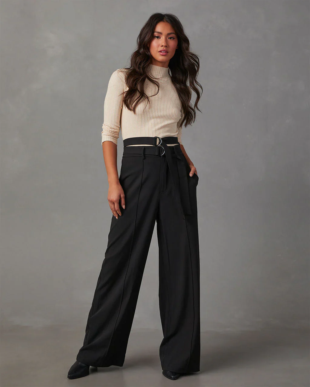 Juliana Double Belted Trouser Pants
