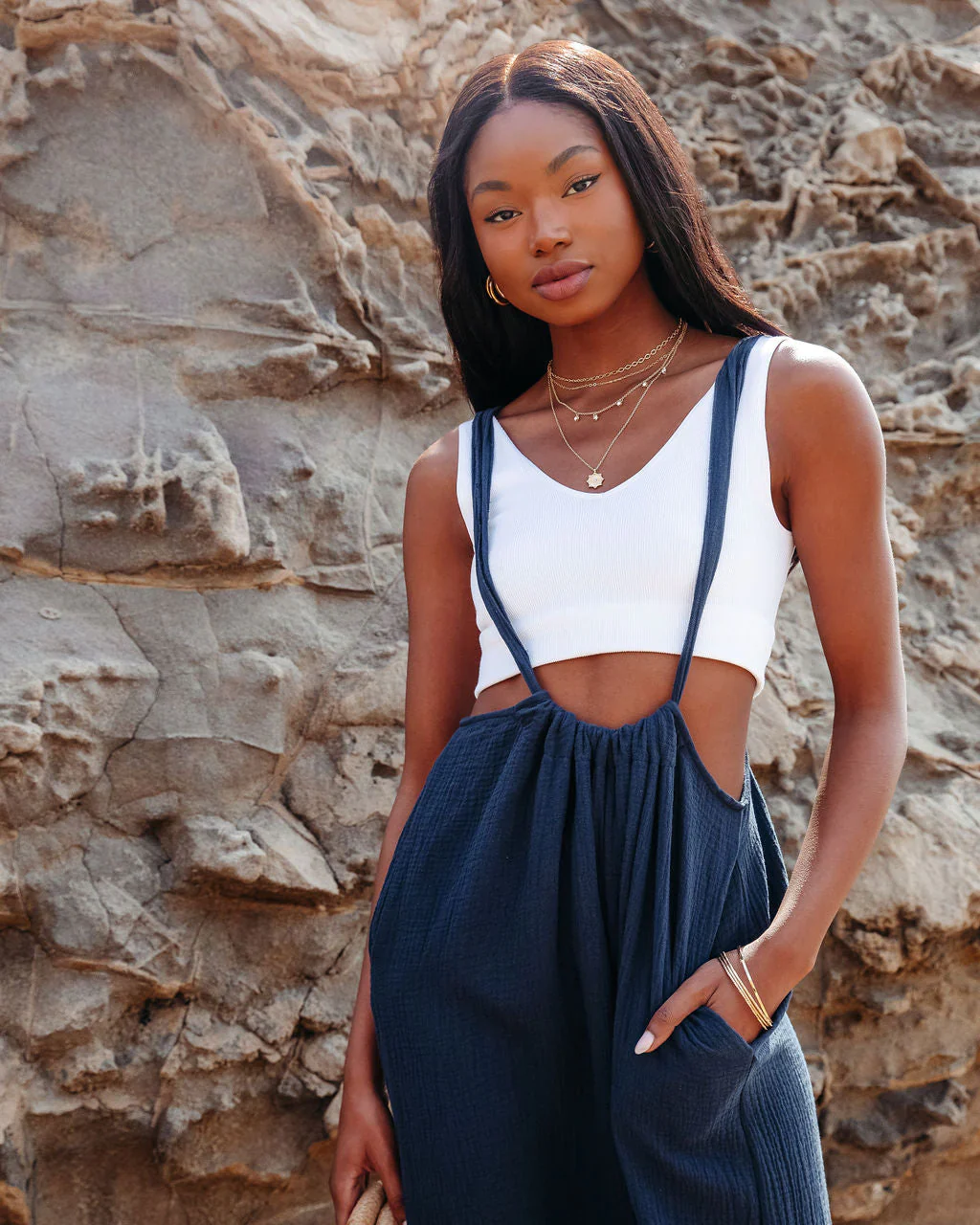 Half Moon Bay Cotton Pocketed Overalls