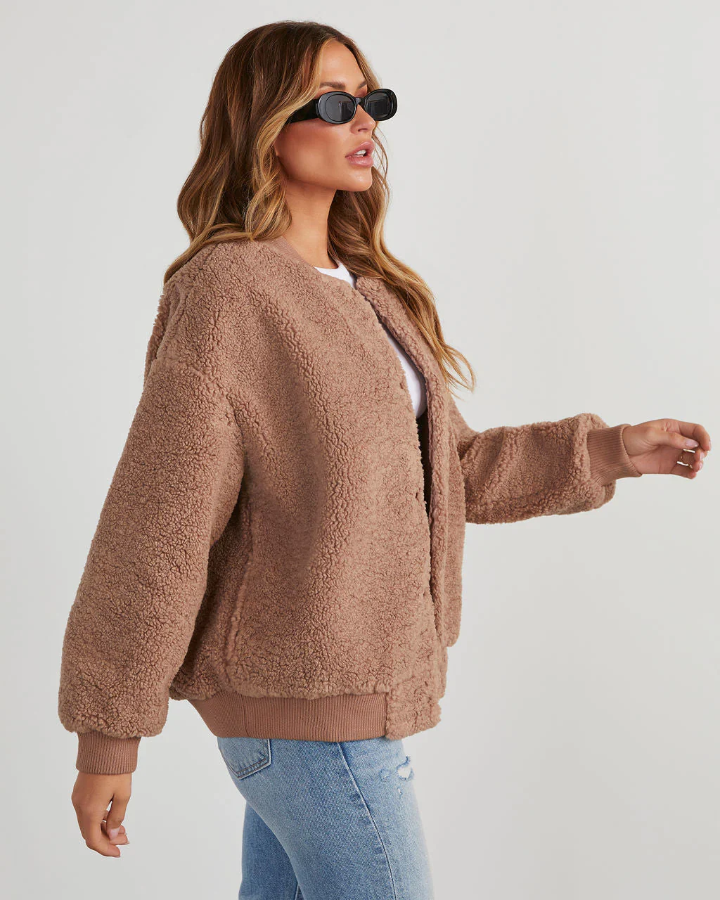 Team Captain Sherpa Letterman Bomber Jacket