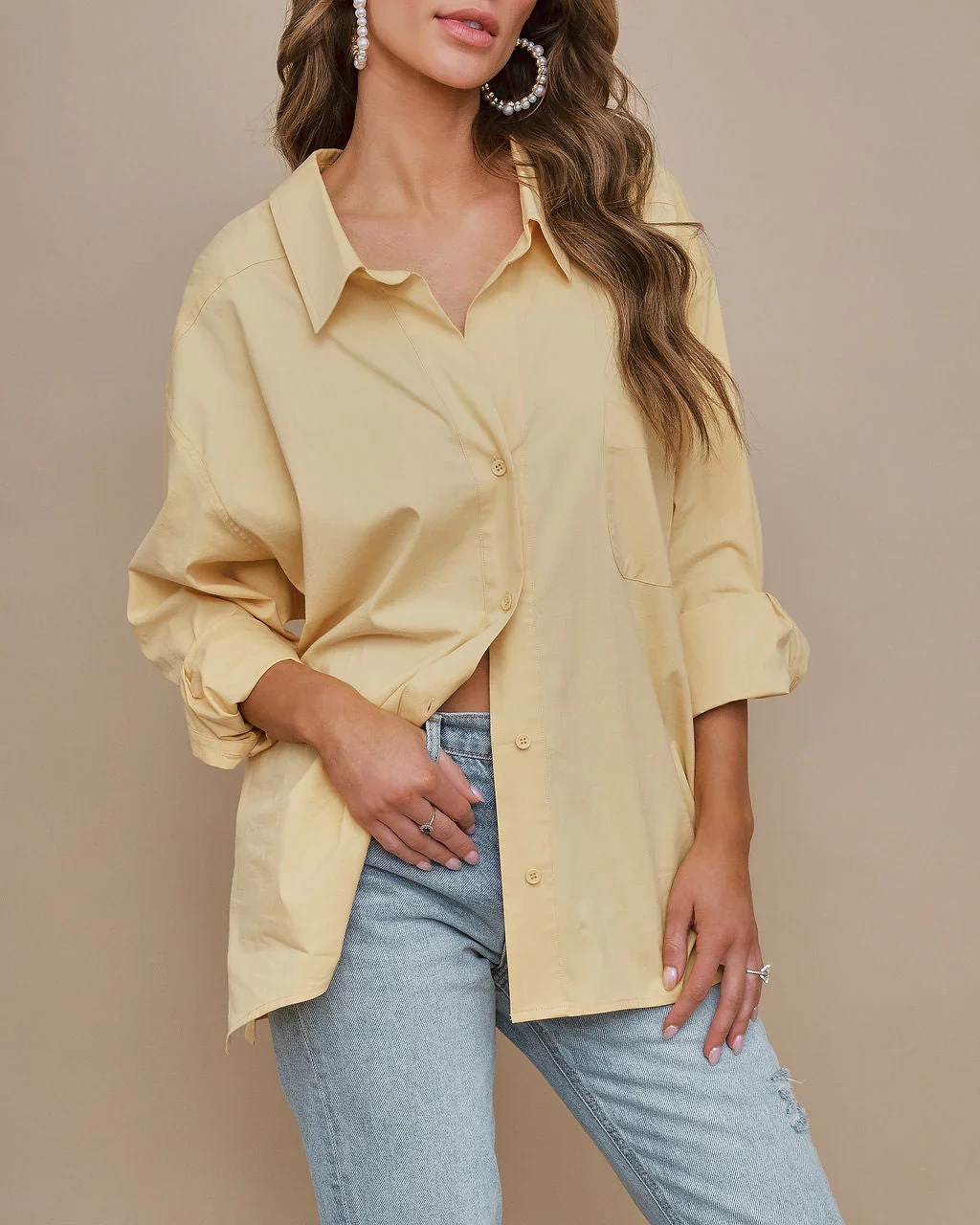 Federica Cotton Button Down Top