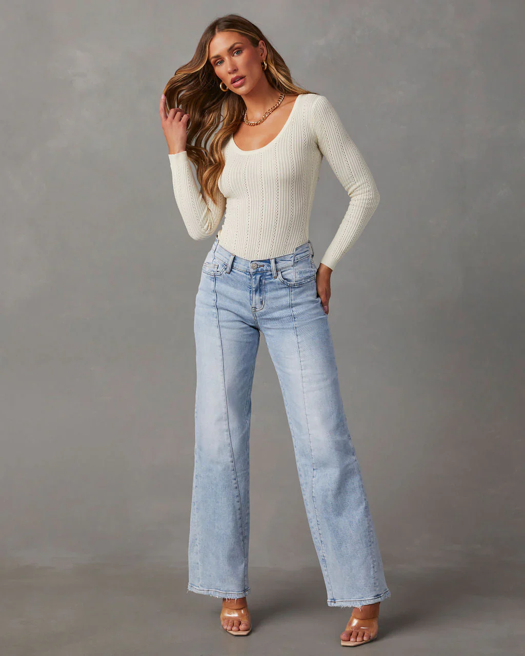 Ansel High Rise Straight Leg Jeans