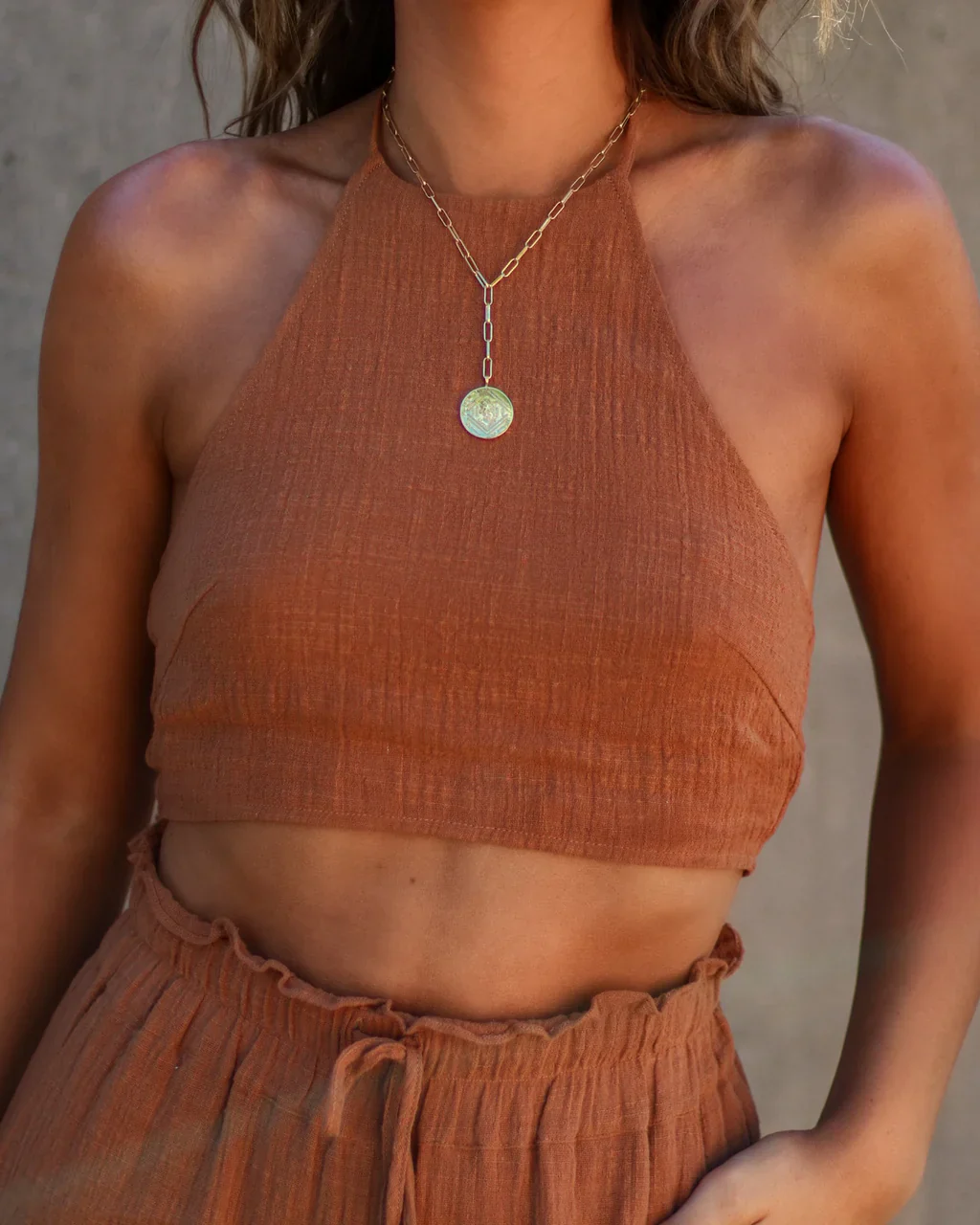 Blaise Sleeveless Halter Top