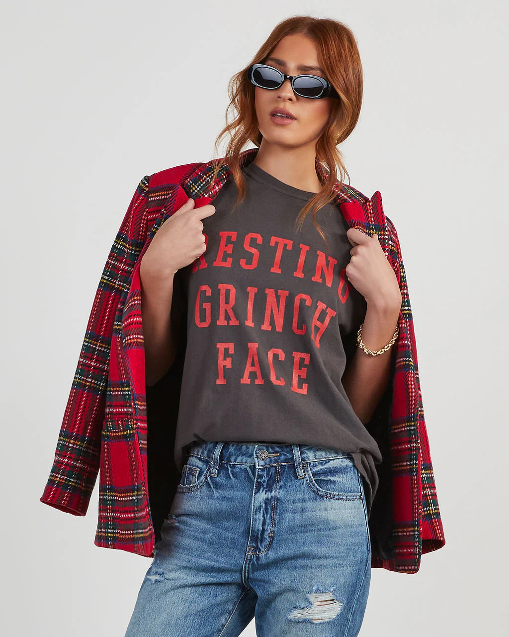 Resting Grinch Face Cotton Tee
