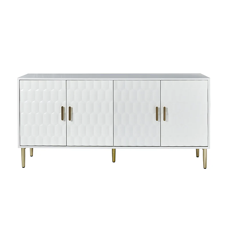 Modern Hexagonal Door Bruno 63 Wide Sideboard with Adjustable Shelves