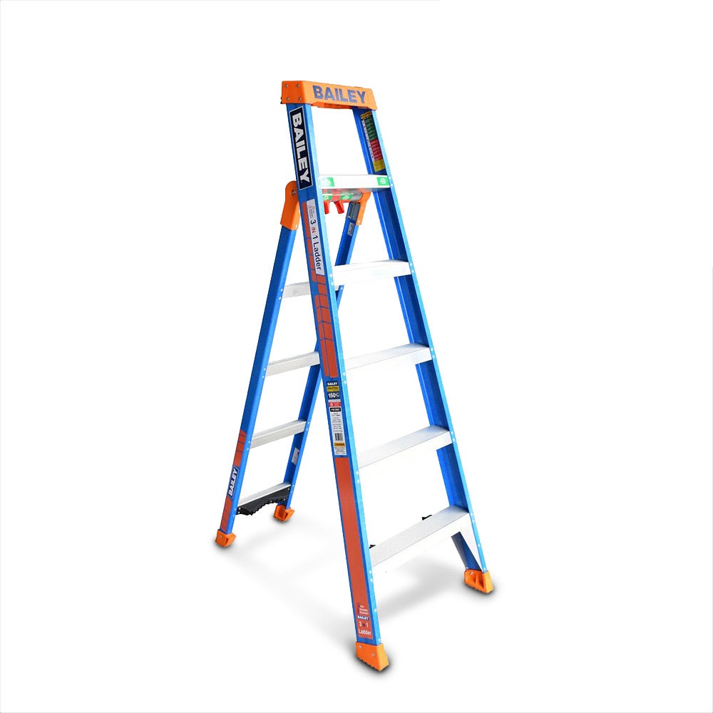 BAILEY 1.8m SLS 3-in-1 150kg Fibreglass Ladder FS13884