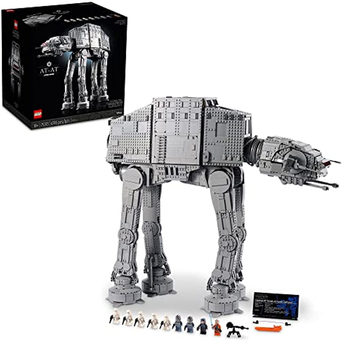 LEGO Star Wars at-at Walker 75313 Buildable Model, Collectible Set for Adults, Ultimate Build and Display Set, 9 Minifigures Including General Veers, Luke Skywalker, Snowtroopers and at-at Drivers