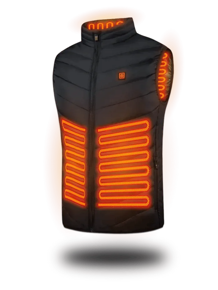 2023 Updated Version Two-touch 15Heat Zones LED Controller Heated Vest For Men & Women With Battery Pack