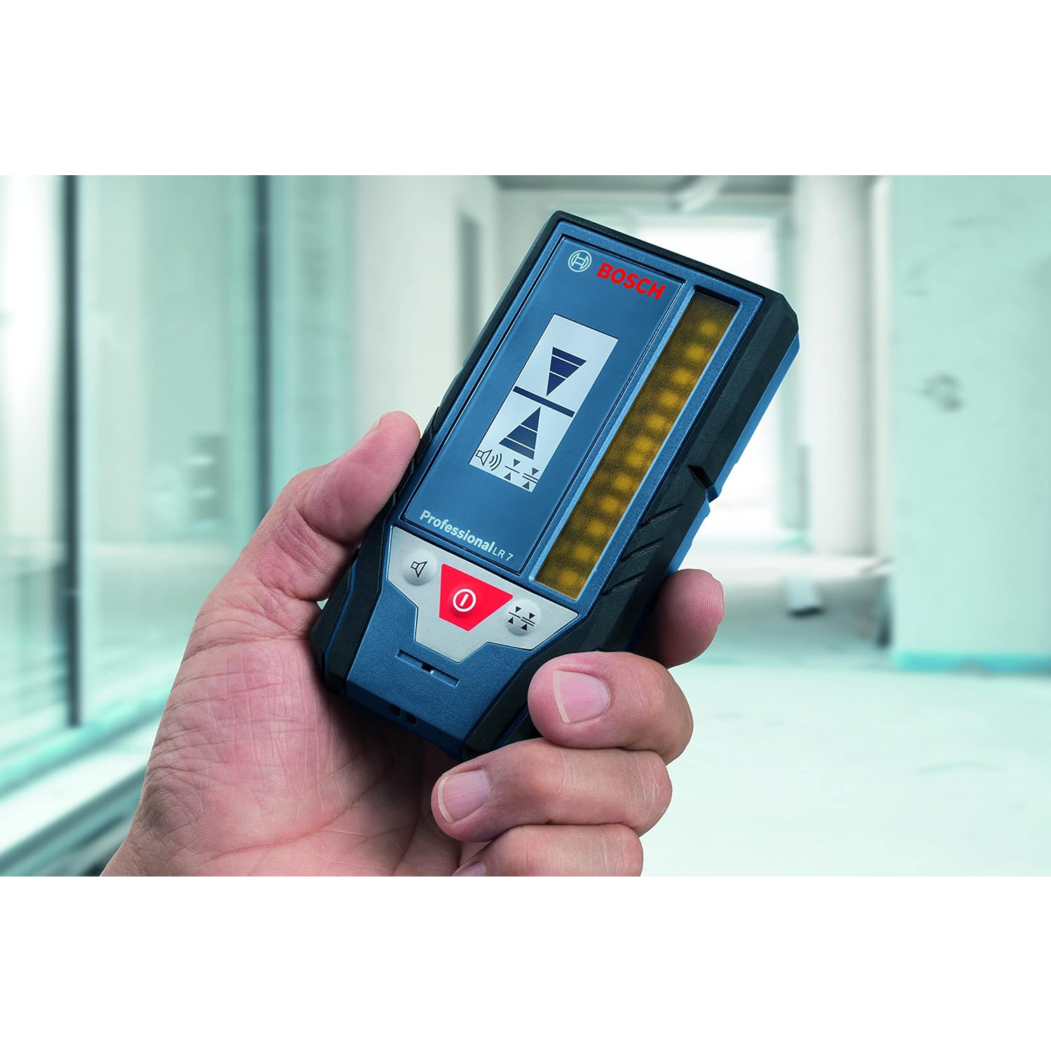 Bosch Professional 12V System Laser Lignes GLL 3-80 CG – Cellule de Réception LR 7 (Faisceau Rouge et Vert, 2 Piles 1,5 V AAA, Portée : 5-50 m, Housse de Protection)