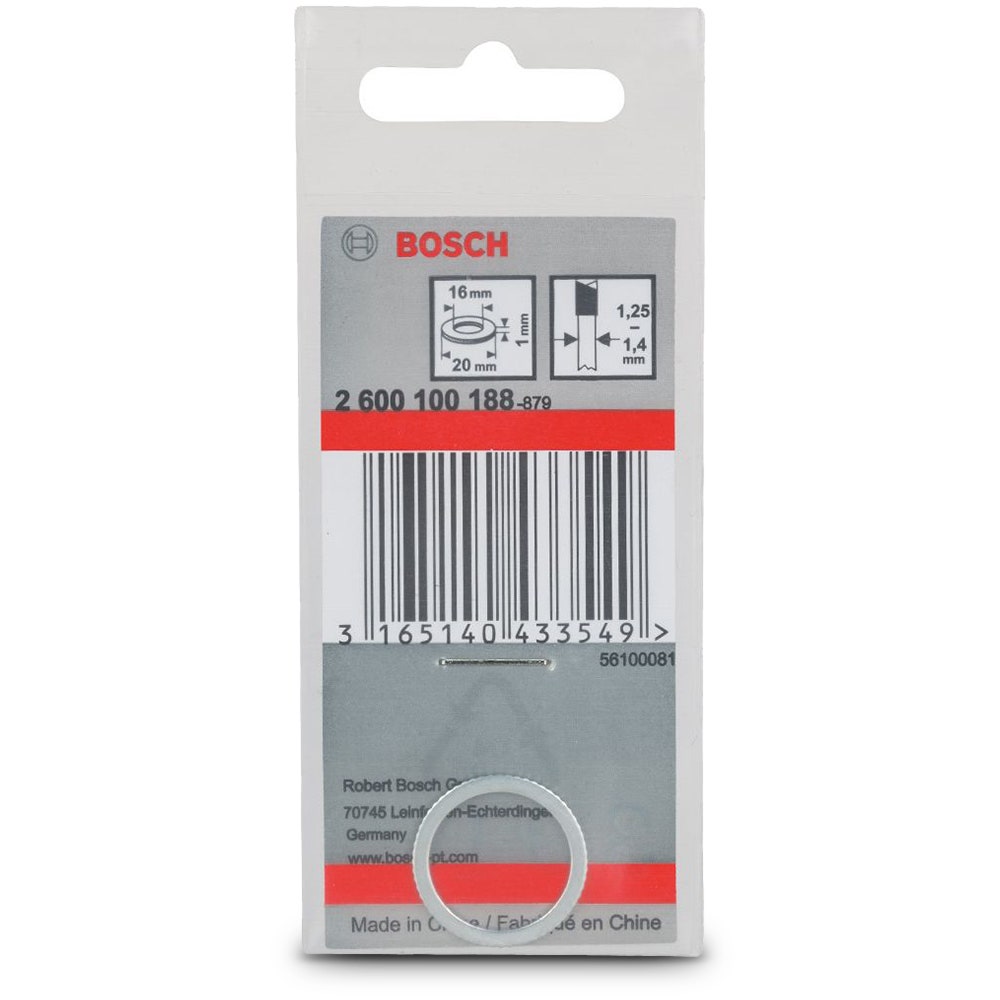 BOSCH 20 x 16 x 1.0mm Circular Saw Blade Reduction Bush