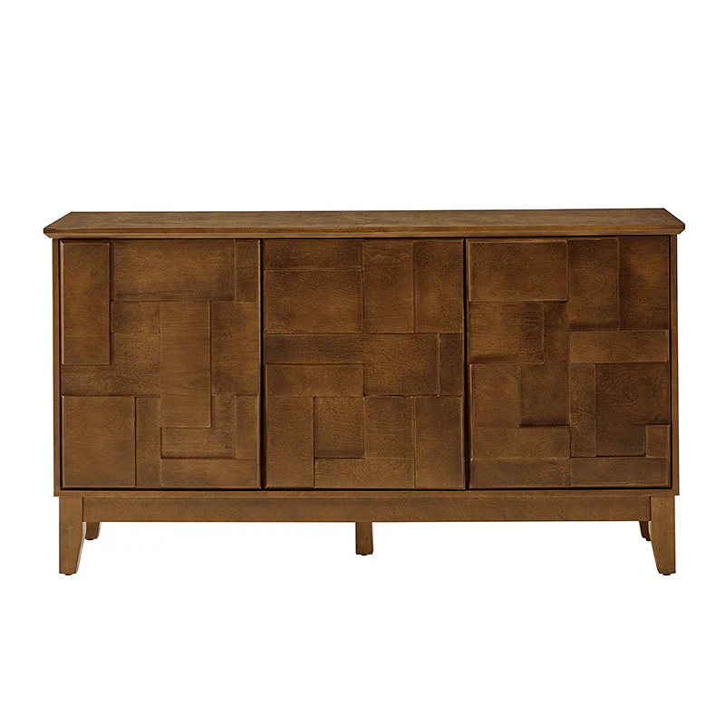 Veitin Modern 3-Door Sideboard with Adjustable Shelf