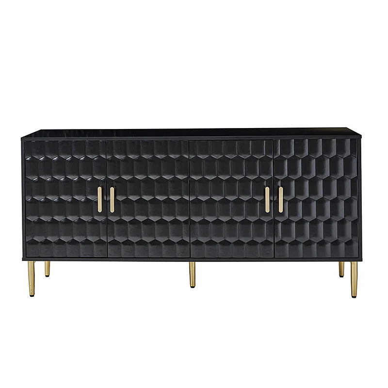 Modern Hexagonal Door Bruno 63 Wide Sideboard with Adjustable Shelves