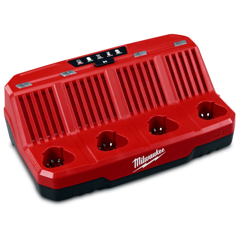 MILWAUKEE 12V 4 Bay Sequential Battery Charger M12C4