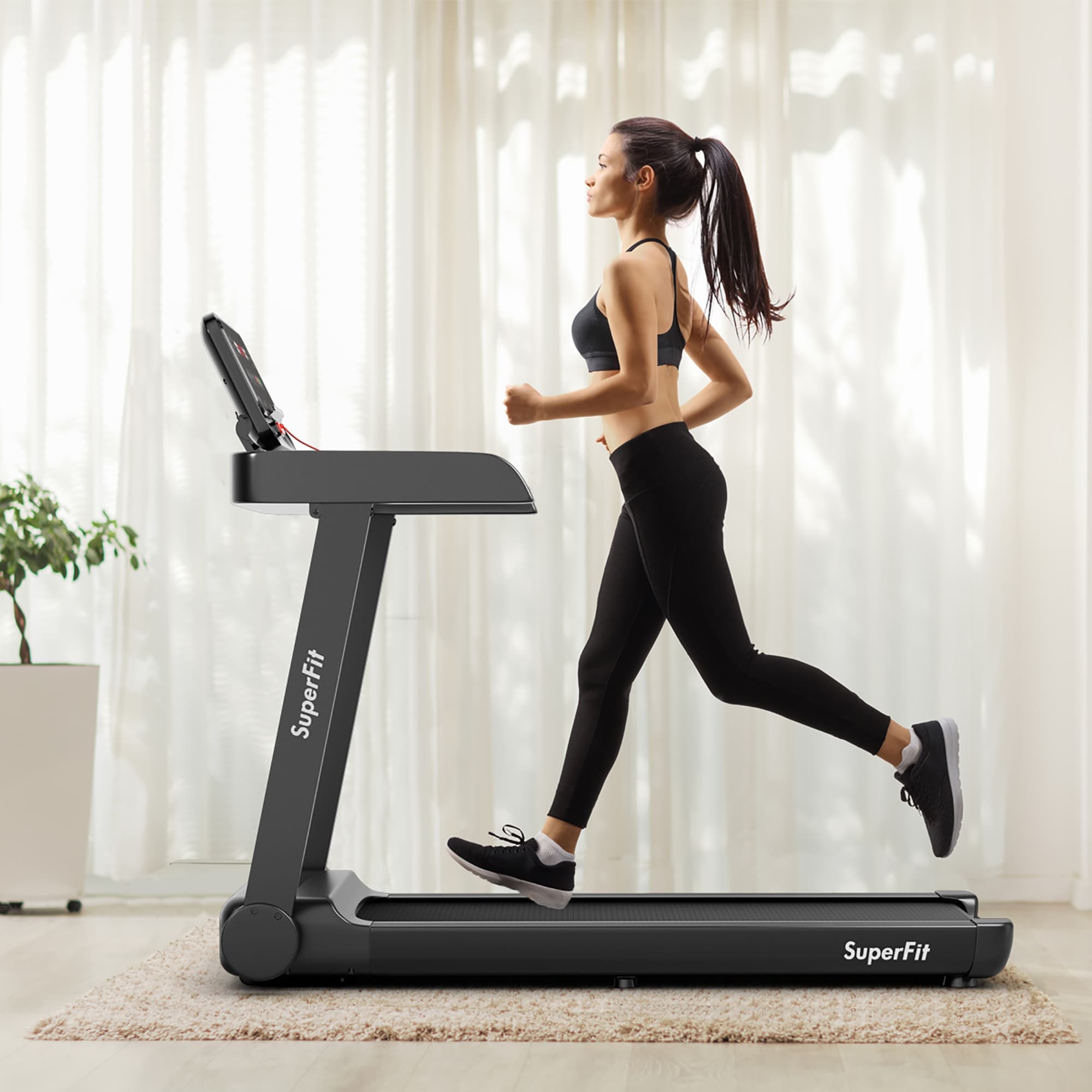 SuperFit 2.25HP Electric Treadmill Running Machine w/App Control for