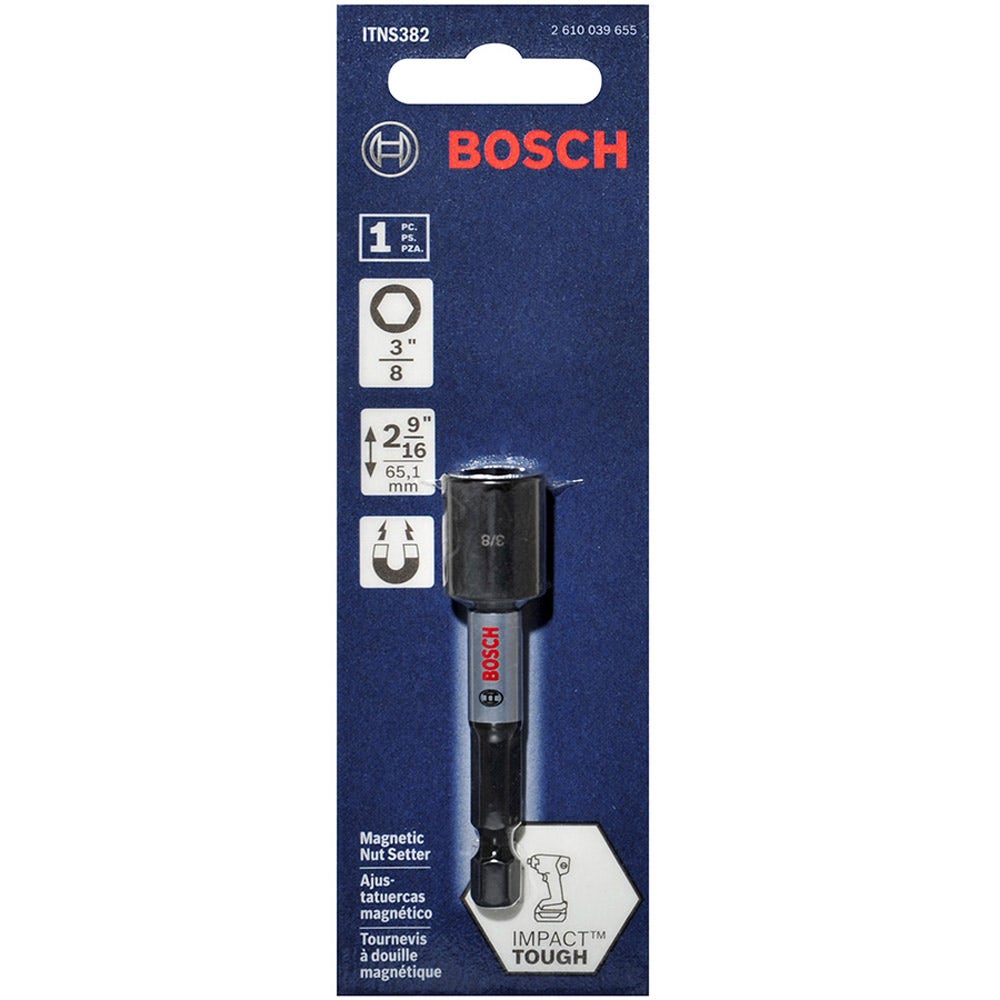 BOSCH 3/8inch x 65mm Magnetic Power Nutsetter - IMPACT TOUGH
