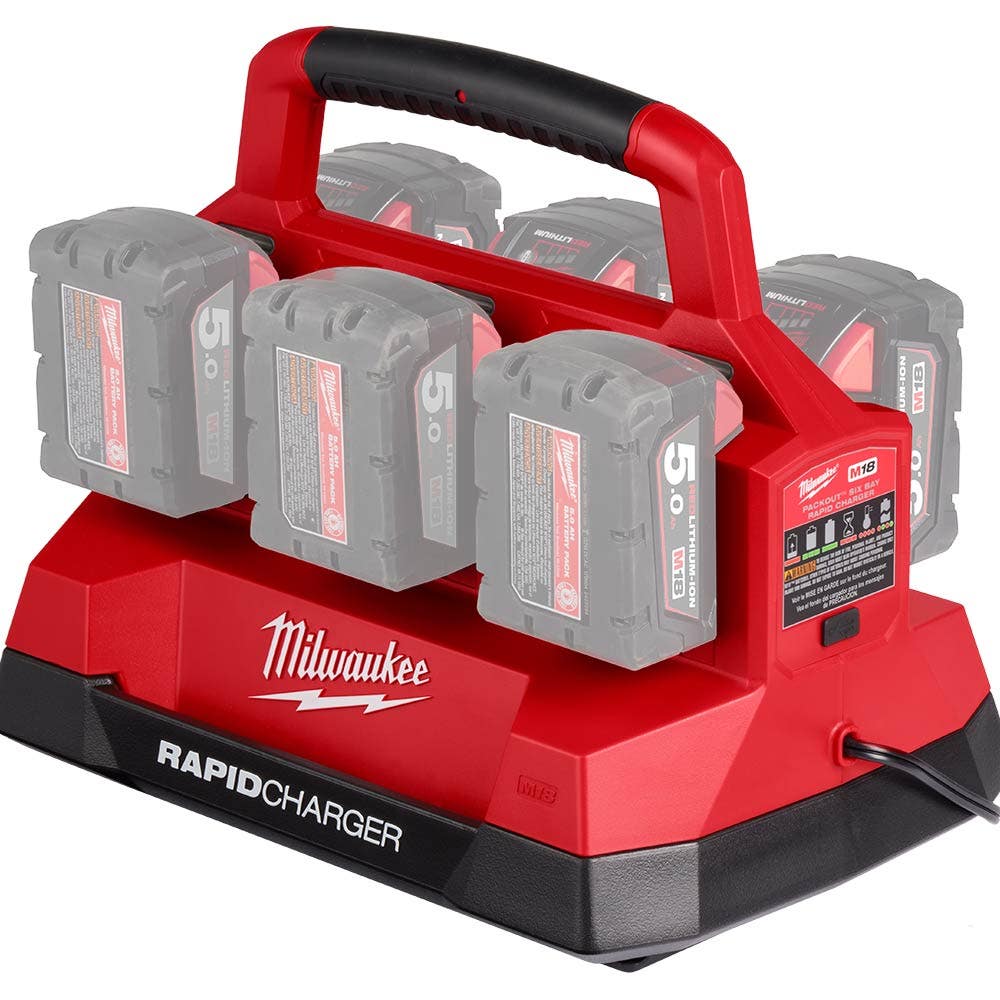 MILWAUKEE PACKOUT™ 6 Bay Rapid Charger M18PC6