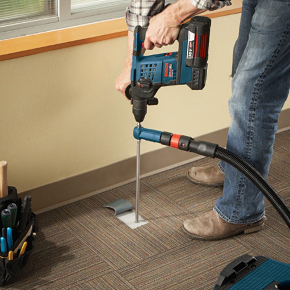 BOSCH 18 x 280mm 4-Cutter SDS-Plus TCT Dust Extraction Hammer Drill Bit - SPEEDCLEAN