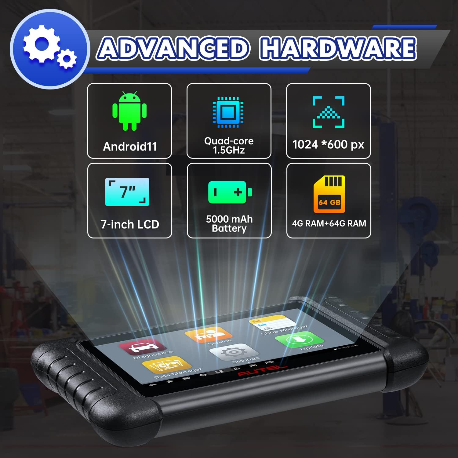 Autel MaxiCheck MX808S Android 11 Scanner [EU Version 2024], Like MaxiCOM MK808S/MK808Z, Newer Model of MK808/MX808, Fully Bi-Directional, 28+ Service, OE All System Scan, ABS/SRS/EPB/BMS