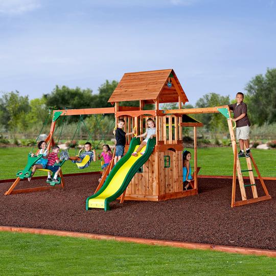 Saratoga Wooden Swing Set