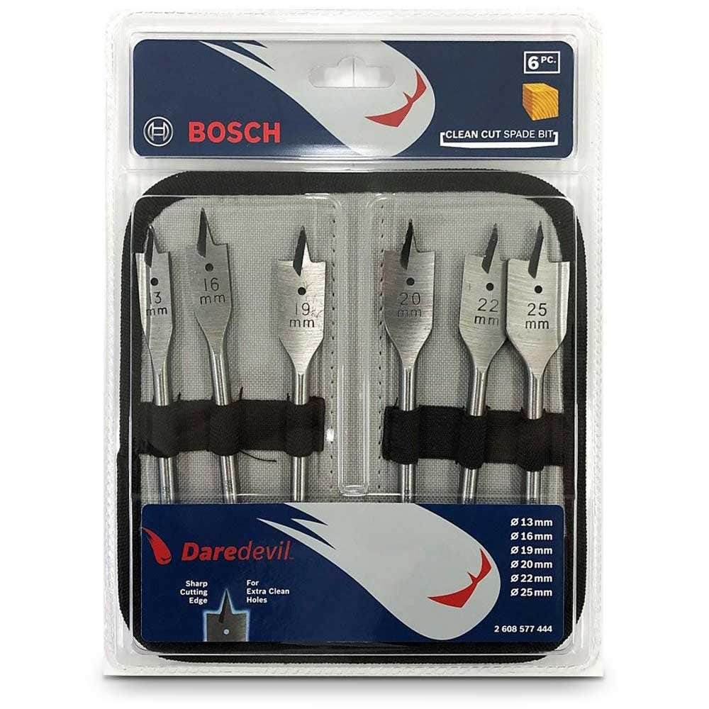 BOSCH 13-25mm Spade Bit Set - DAREDEVIL - 6 Piece