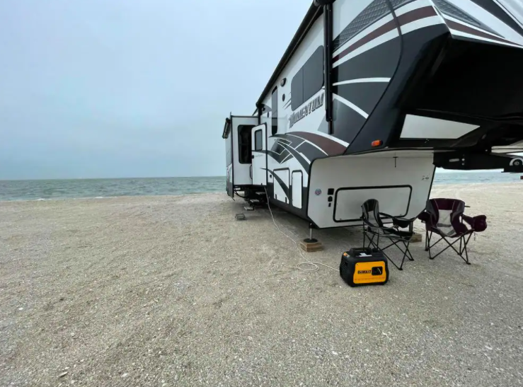 DEWALT Ultra Quiet 2200-Watt Recoil-Start Gas-Powered Inverter Generator with Auto Throttle & CO-PROTECT Technology, 50-ST