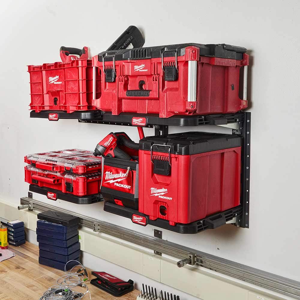 MILWAUKEE 2-Piece Vertical E-Track Rails for PACKOUT™ Racking Shelves 48228482