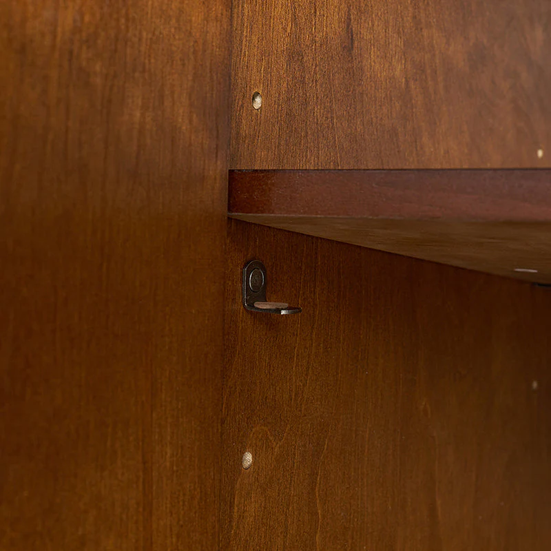 Justo Mid-Century Style Adjustable Shelves Walnut Sideboard