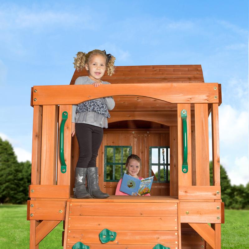 Pacific View Wooden Swing Set