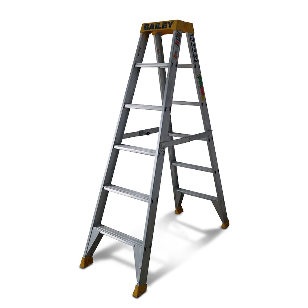 BAILEY 1.8m 150kg Step 6 Pro Aluminium Double Sided Ladder FS13963