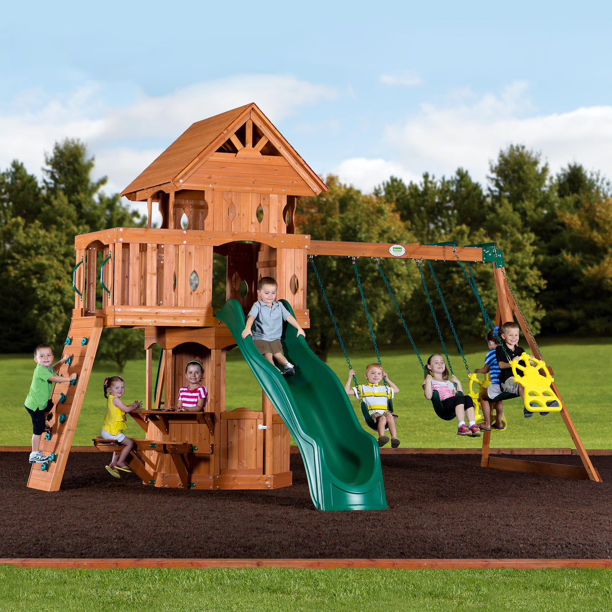 Woodland Wooden Swing Set