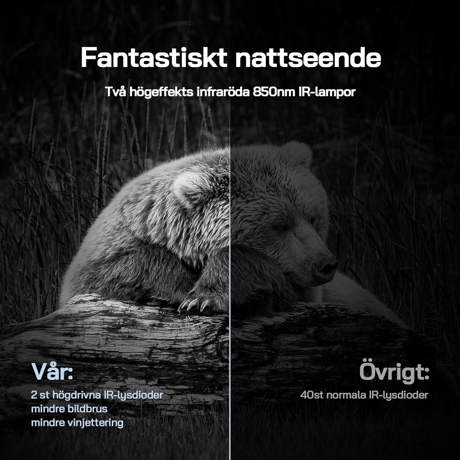 WOLFANG Wildlife Solar Camera 4K 30fps 46MP, WiFi Bluetooth Track Camera with Night Vision Motion Activated 0.1s Trigger Time IP66 Waterproof Gaming Camera for Wildlife Surveillance Micro