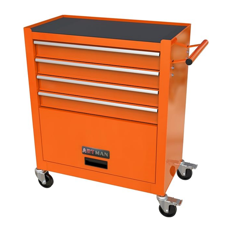 5 Drawer Rolling Tool Cart, Rolling Tool Box on Wheels, Lockable Home Repair Tool Storage Organizer, Mechanic Tool Box Cabinet, Garage