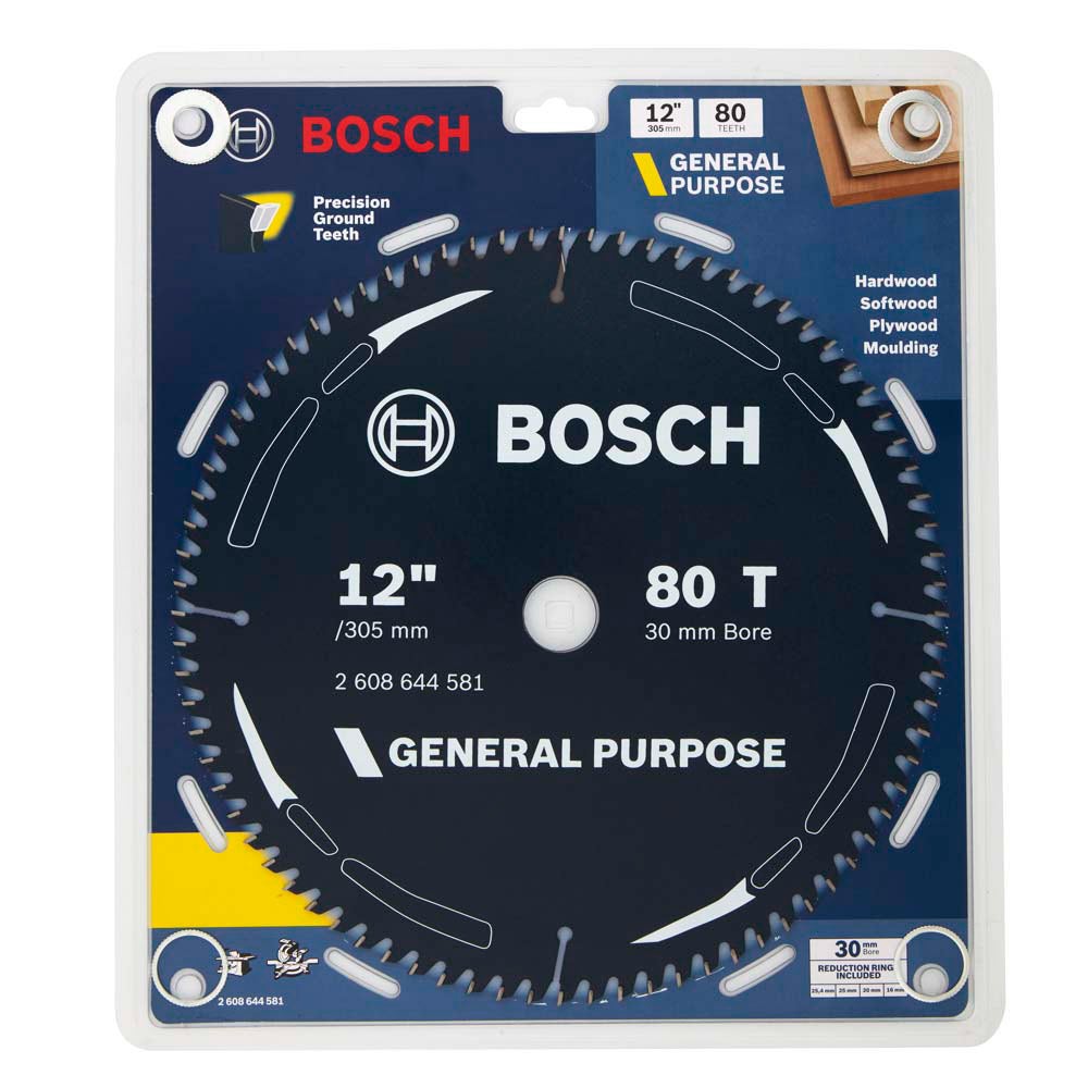 BOSCH 305mm 80T TCT Circular Saw Blade for Wood Cutting - GENERAL PURPOSE
