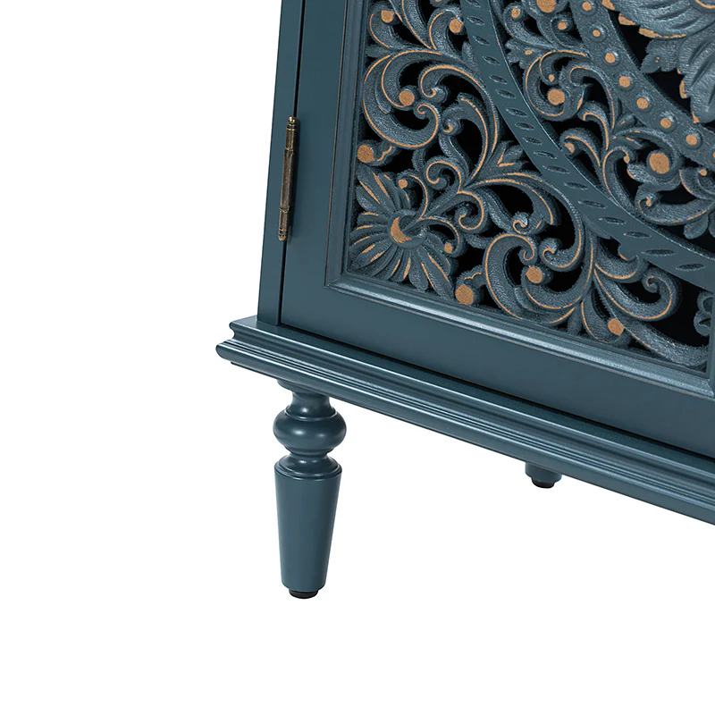 Emathides 63 Solid Wood Sideboard with Lighting & Wine Rack