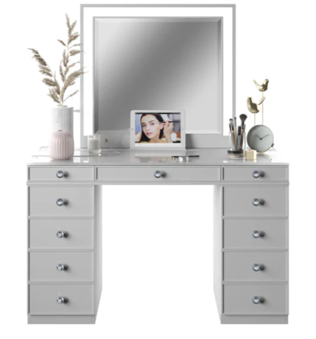 Tresanti Alexandra Vanity Table with LED Lighted Mirror